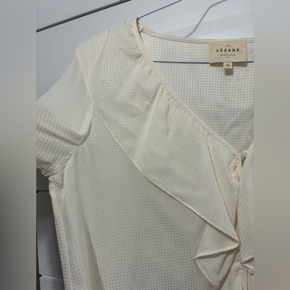 Sezane Priscille silk Blouse size 36 - Picture 12 of 16